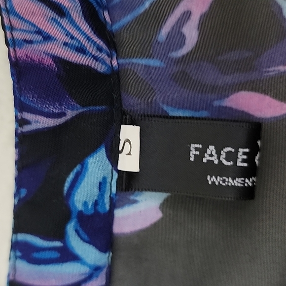 Face Face Black Floral Print Sheer High Low Blouse S - Picture 7 of 12